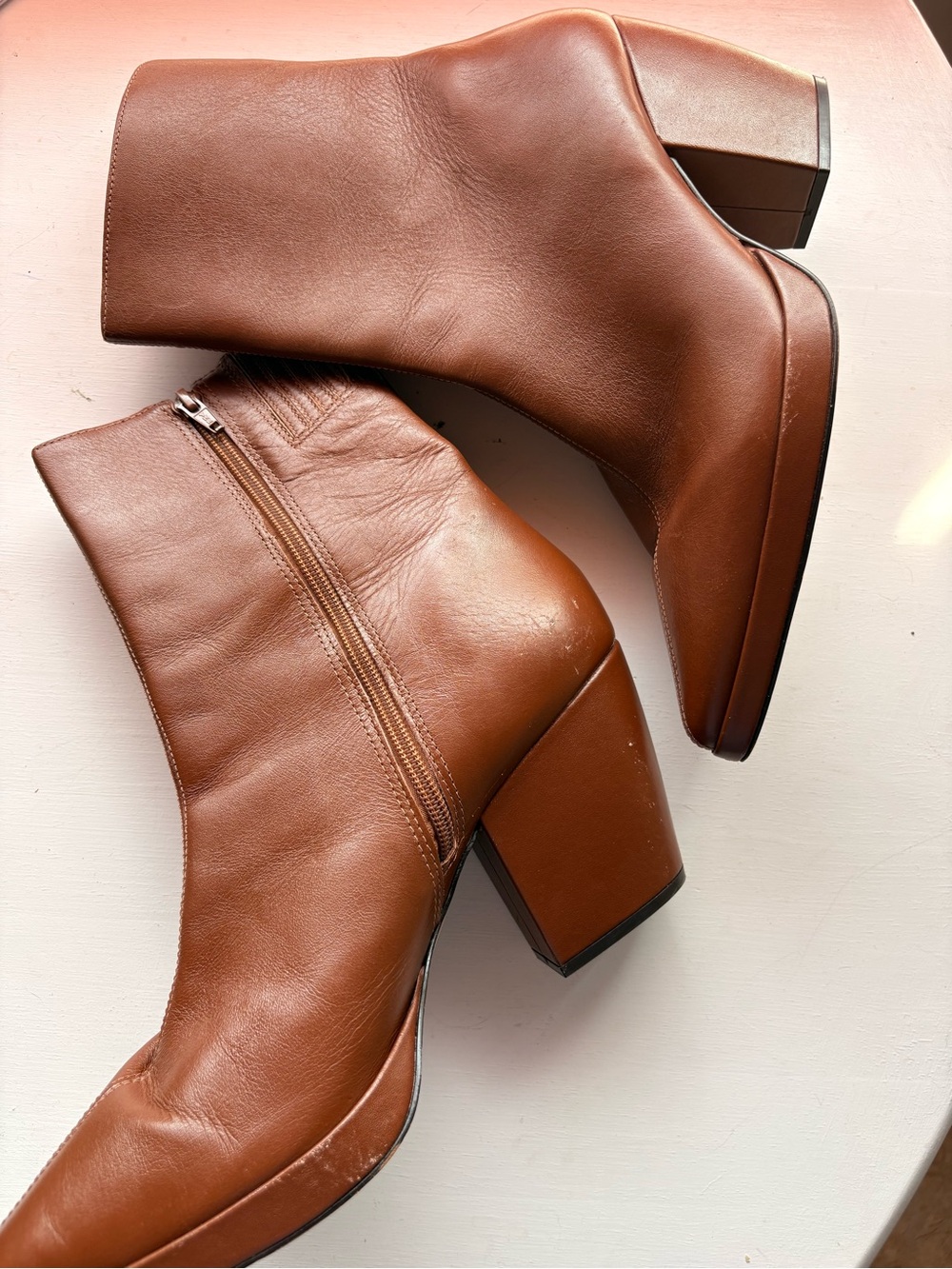 💚Matisse Hendrix Leather Block Heel Boot - Picture 2 of 7